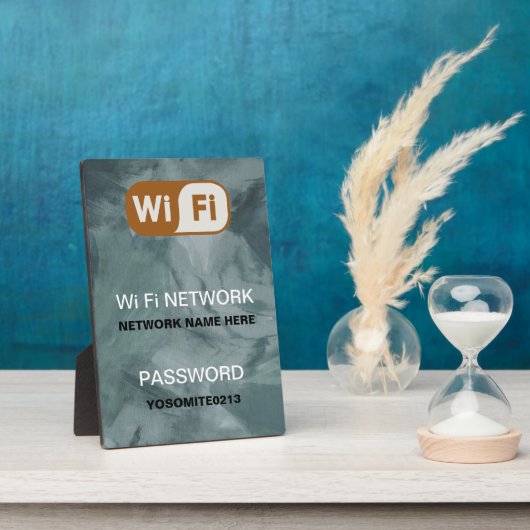 Aangepaste wachtwoord voor WiFi-netwerk - Info Blu Fotoplaat (Zijkant)