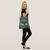 Aangepaste wagennaam Golfballen Kerstmis Golfer Tote Bag (Op model)