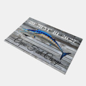 Aangepaste Wahoo-deur met Lat en Long Deurmat (Schuin)