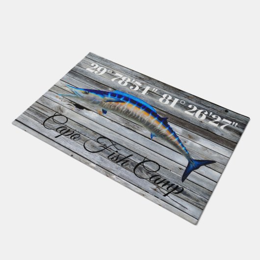 Aangepaste Wahoo-deur met Lat en Long Deurmat (Schuin)