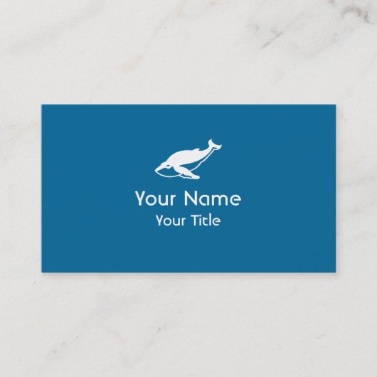 Aangepaste walvissymbool blauw visitekaartje (Voorkant)