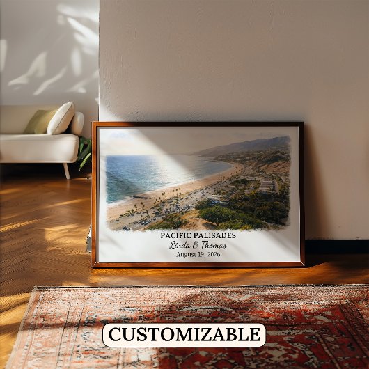Aangepaste wanddecoratie Pacific Palisades, Califo Poster