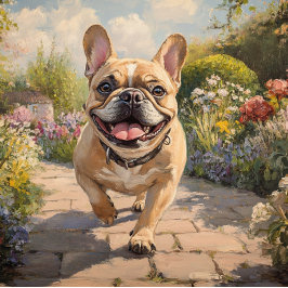 Aangepaste Wandelende Franse Bulldog Begroeting Kaart