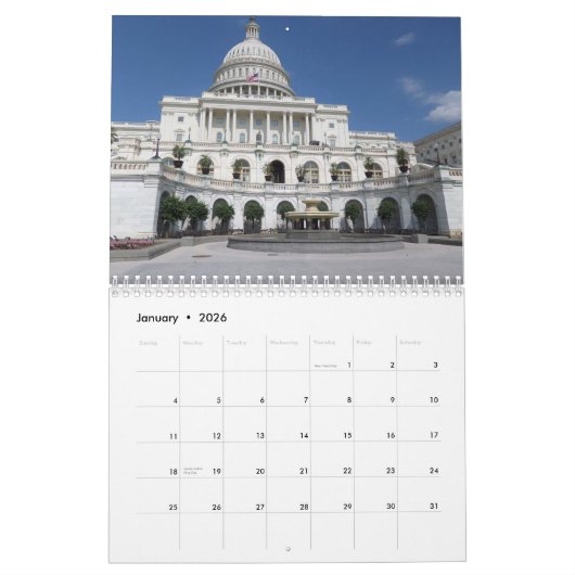 Aangepaste wandkalender - Wereldsteden Kalender (Jan 2026)