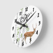 Aangepaste wandklok Deer Bots Woodl (Hoek)