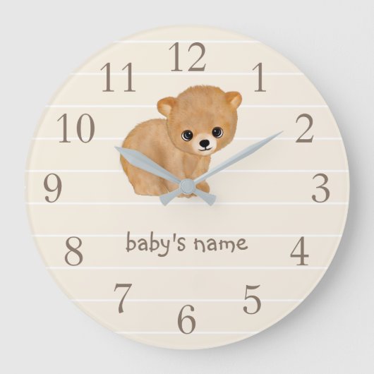 Aangepaste wandklok in het Beer Nursery (Voorkant)