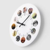 Aangepaste wandklok met foto's (Hoek)