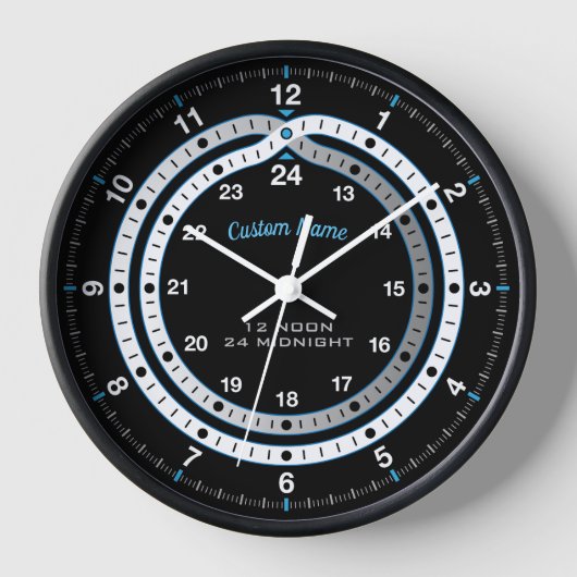 Aangepaste wandklok van 24 uur (Voorkant)
