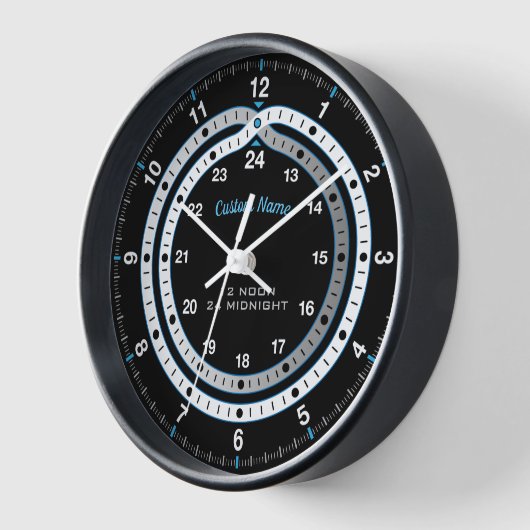 Aangepaste wandklok van 24 uur (Hoek)