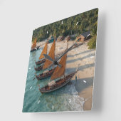 Aangepaste wandklok (voeg je eigen foto en/of teks (Hoek)