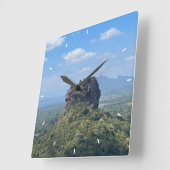 Aangepaste wandklok (voeg uw eigen foto en/of teks (Hoek)