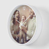 Aangepaste wandklok (voeg uw eigen foto en/of teks (Hoek)