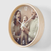 Aangepaste wandklok (voeg uw eigen foto en/of teks (Hoek)