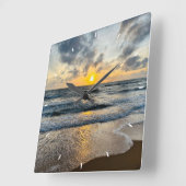Aangepaste wandklok (voeg uw eigen foto en/of teks (Hoek)