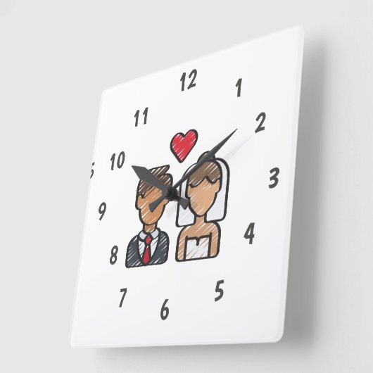 Aangepaste wandklok (voeg uw eigen foto en/of teks (Hoek)