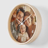 Aangepaste wandklok (voeg uw eigen foto en/of teks (Hoek)