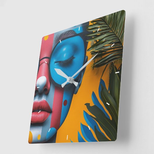 Aangepaste wandklok Voeg uw eigen fotocadeau voor (Hoek)