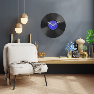Aangepaste  wandklok voor 78-record