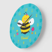 Aangepaste wandklok voor Cute Bee (Hoek)