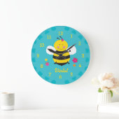 Aangepaste wandklok voor Cute Bee (Huis)