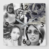 Aangepaste wandklok voor foto's (Voorkant)