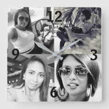 Aangepaste wandklok voor foto's