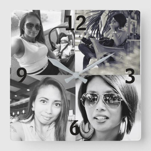 Aangepaste wandklok voor foto's (Voorkant)