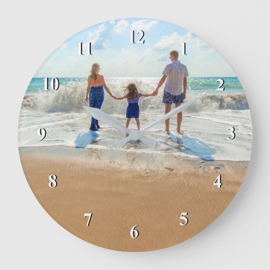 Aangepaste wandklok voor foto's - Uw eigen ontwerp (Voorkant)
