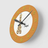 Aangepaste wandklok voor Giraffe (Hoek)