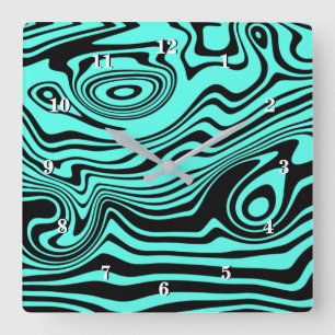 Aangepaste wandklok voor kleuren met Abstracte zwa