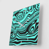 Aangepaste wandklok voor kleuren met Abstracte zwa (Hoek)