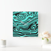 Aangepaste wandklok voor kleuren met Abstracte zwa (Huis)