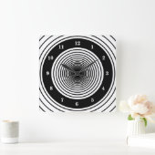 Aangepaste wandklok voor kleuren met cirkels zwart (Huis)