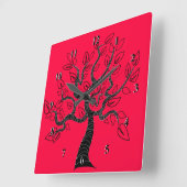 Aangepaste wandklok voor kleuren met een boom van  (Hoek)
