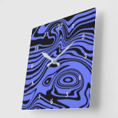 Aangepaste wandklok voor kleuren met golven - blau (Hoek)