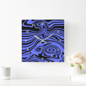 Aangepaste wandklok voor kleuren met golven - blau (Huis)