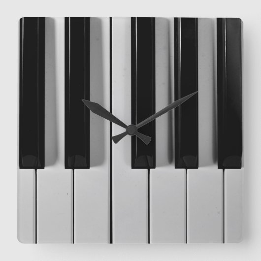 Aangepaste wandklok voor piano-toetsenbord (Voorkant)