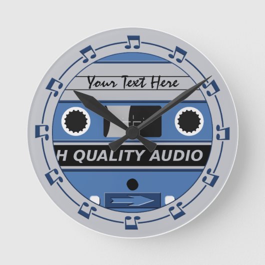 Aangepaste wandklok voor tapes (Voorkant)