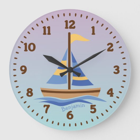 Aangepaste wandklok voor zweefvliegtuigen voor kin (Voorkant)