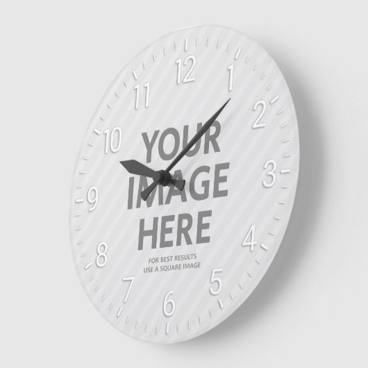 Aangepaste wandklokken Aangepaste grote ronde foto (Hoek)