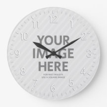 Aangepaste wandklokken Aangepaste grote ronde foto