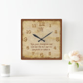 Aangepaste wandklokken UW MONOGRAM en TEKST (Huis)