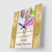 Aangepaste wandklokken voor Jubileum, ELK JAAR (Hoek)