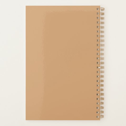 Aangepaste Warm Zand Weekly Planner (Achterkant)