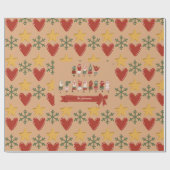 Aangepaste warme ASL vrolijk kerstfeest Cadeaupapier (Vlak)