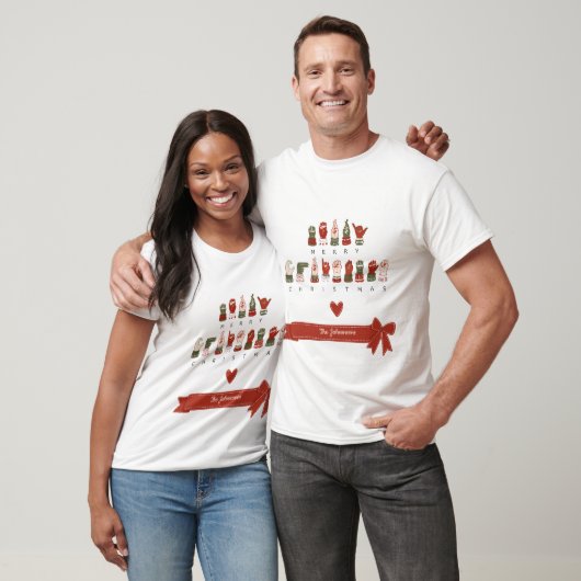 Aangepaste warme Kerstmis in ASL T-shirt (Unisex)