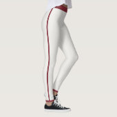 Aangepaste warme neutrale diepe wijn gestreepte vr leggings (Rechts)