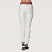 Aangepaste warme neutrale diepe wijn gestreepte vr leggings (Achterkant)