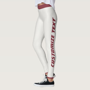 Aangepaste warme neutrale diepe wijn gestreepte vr leggings