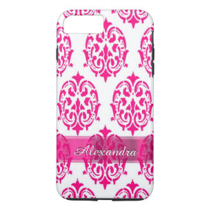 Aangepaste warme roze en witte vocht Case-Mate iPhone case